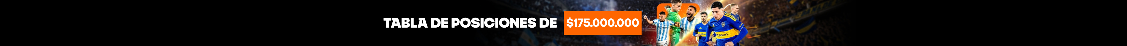 Tabla de posiciones de $175.000.000